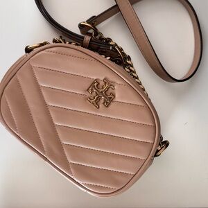 Tory Burch Tan Quilted Crossbody Bag